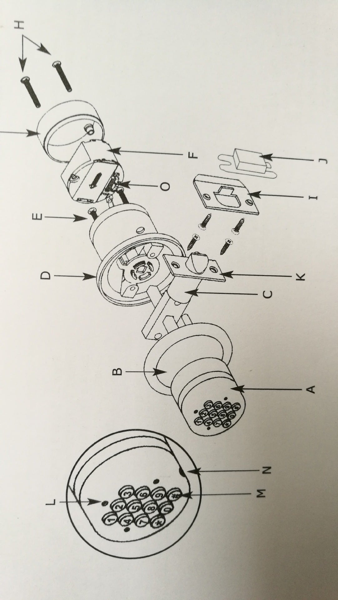 Replaceable spherical electronic code lock